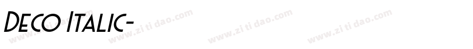 Deco Italic字体转换